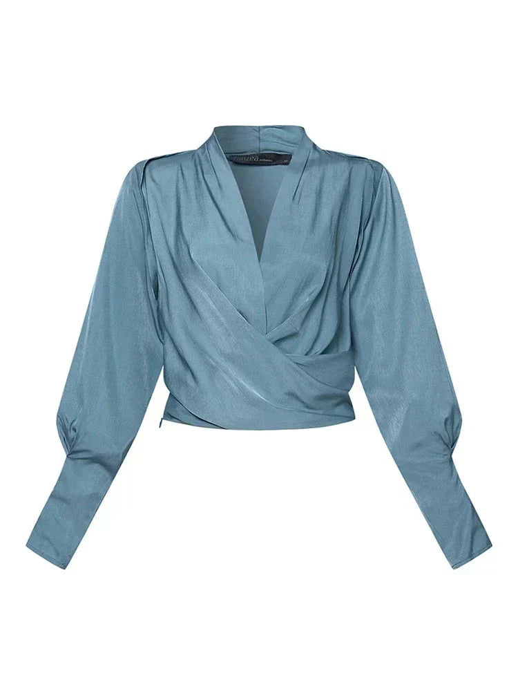 Blouse Avec Manches Bouffantes Et Taille Plissée Pour Femme | Idéale Pour Occasions Et Tenues Quotidiennes
