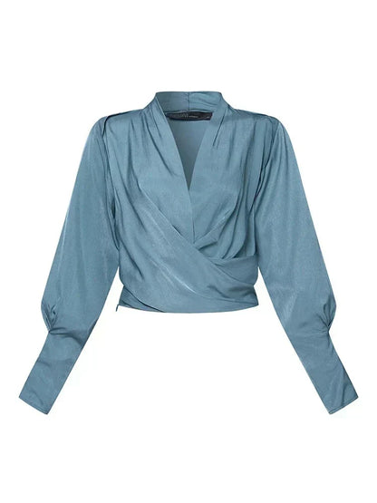 Blouse Avec Manches Bouffantes Et Taille Plissée Pour Femme | Idéale Pour Occasions Et Tenues Quotidiennes