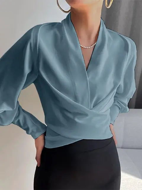 Blouse Avec Manches Bouffantes Et Taille Plissée Pour Femme | Idéale Pour Occasions Et Tenues Quotidiennes