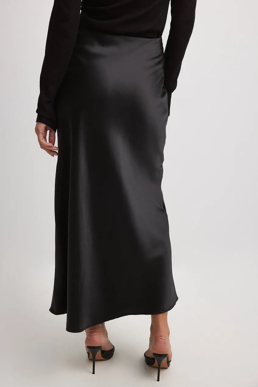 Jupe Midi Taille Haute Fluide Pour Femme | Idéal Pour Sorties Et Occasions Quotidiennes