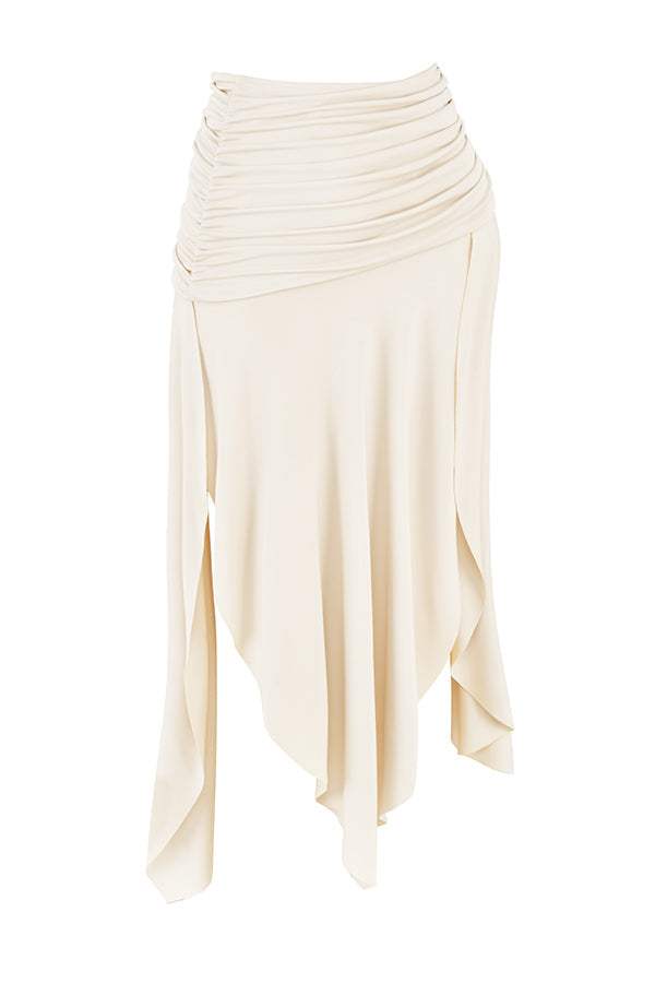Ensemble Corset Et Jupe Midi Drapée Avec Fente Pour Femmes | Idéal Pour Occasions Spéciales Et Soirées