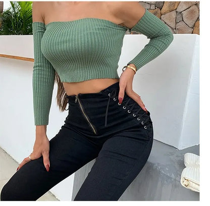 Jean à Taille Haute avec Liens Latéraux pour Femme | Idéal pour un Usage Quotidien