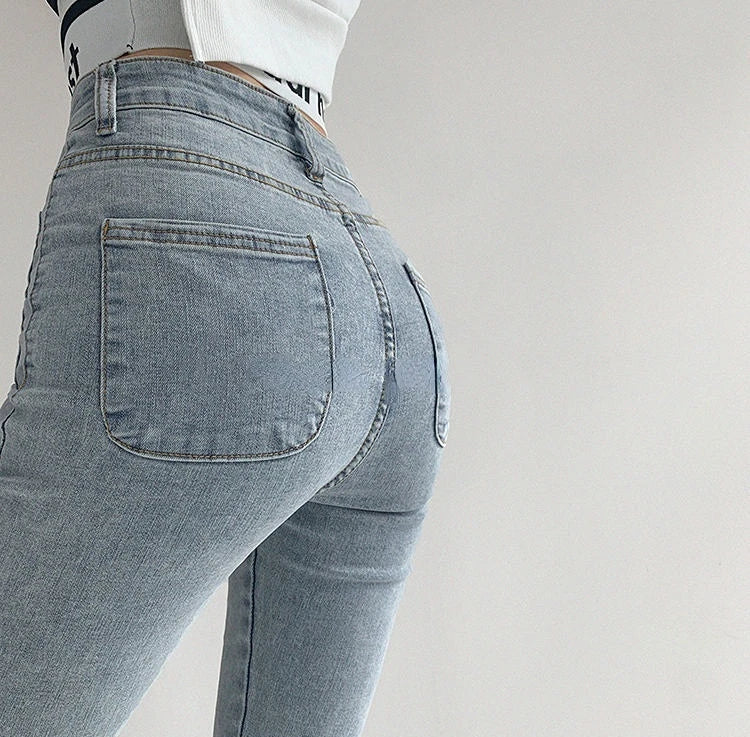 Jean Évasé à Taille Haute pour Femme | Idéal pour Tenues Décontractées et Quotidiennes