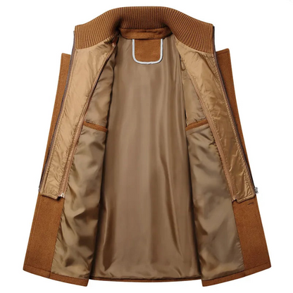 Manteau Long avec Col Amovible pour Homme | Idéal pour Automne et Hiver