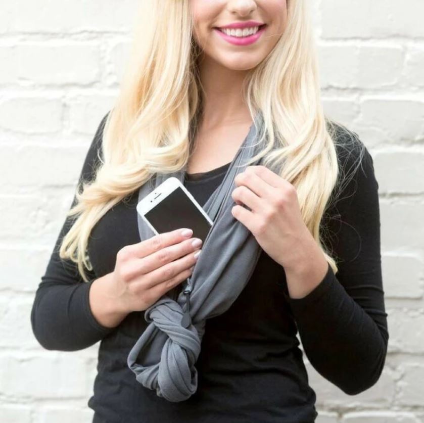 Écharpe Infinity avec Poche Zippée Discrète pour Adultes | Idéale pour les Voyages et le Quotidien