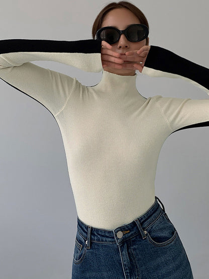 Top Réversible Bicolore Avec Manches Longues Pour Femme | Idéal Pour Le Quotidien