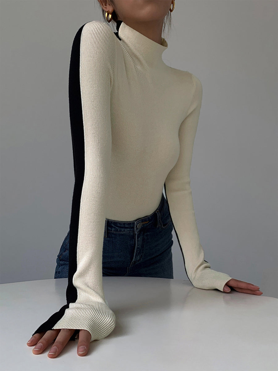 Top Réversible Bicolore Avec Manches Longues Pour Femme | Idéal Pour Le Quotidien