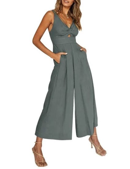 Combinaison Sans Manches Avec Jambes Larges Et Taille Élastique Pour Femmes | Idéale Pour Usage Quotidien Et Saisons Chaudes