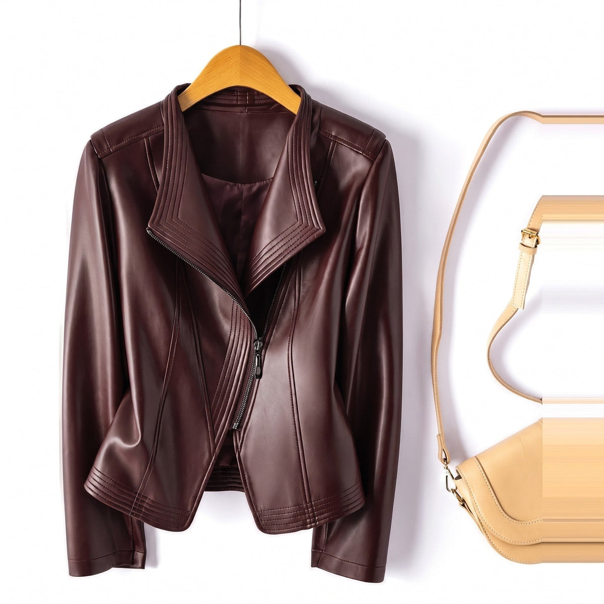 Veste zippée courte pour femmes