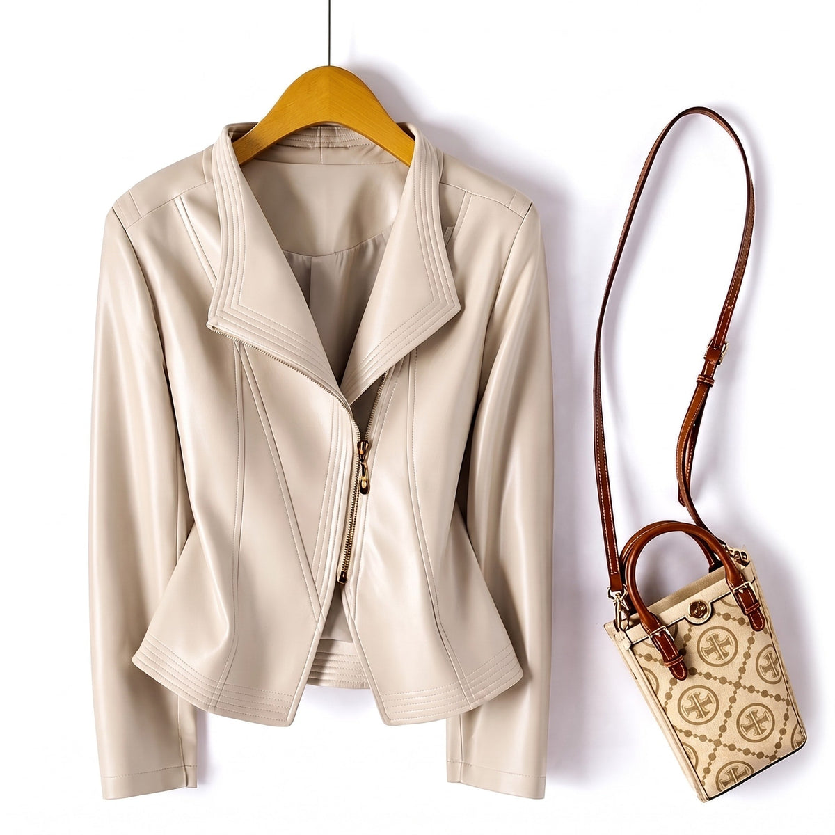 Veste zippée courte pour femmes