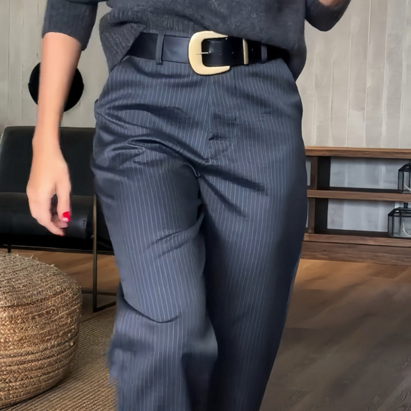 Pantalon Taille Haute À Coupe Droite Pour Homme | Idéal Pour Usage Quotidien Et Bureau