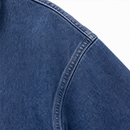 Sweat à capuche effet denim pour femmes