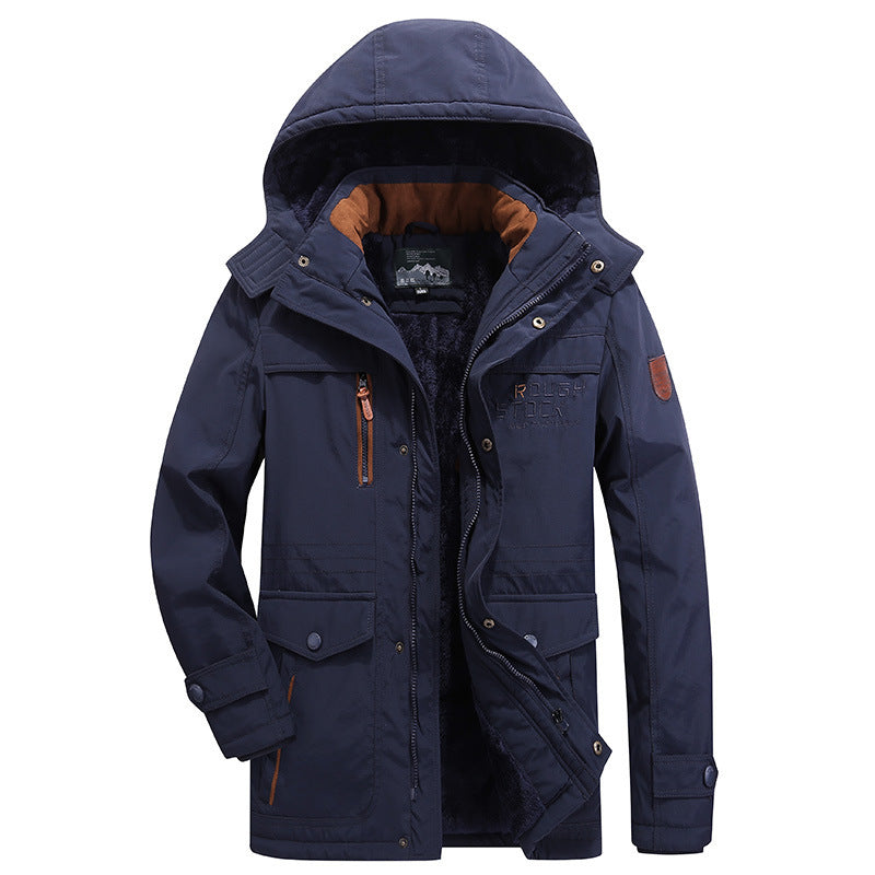 Manteau Long avec Capuche et Fermeture Zippée pour Homme | Idéal pour l’Hiver et la Mi-Saison