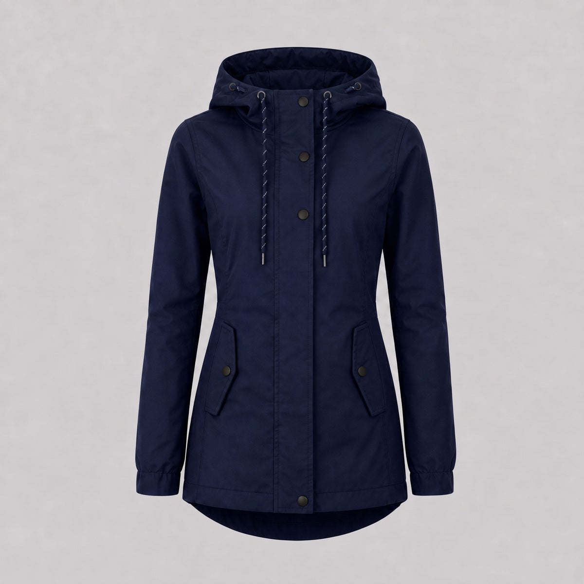 Veste à capuche avec poches à rabat pour femmes