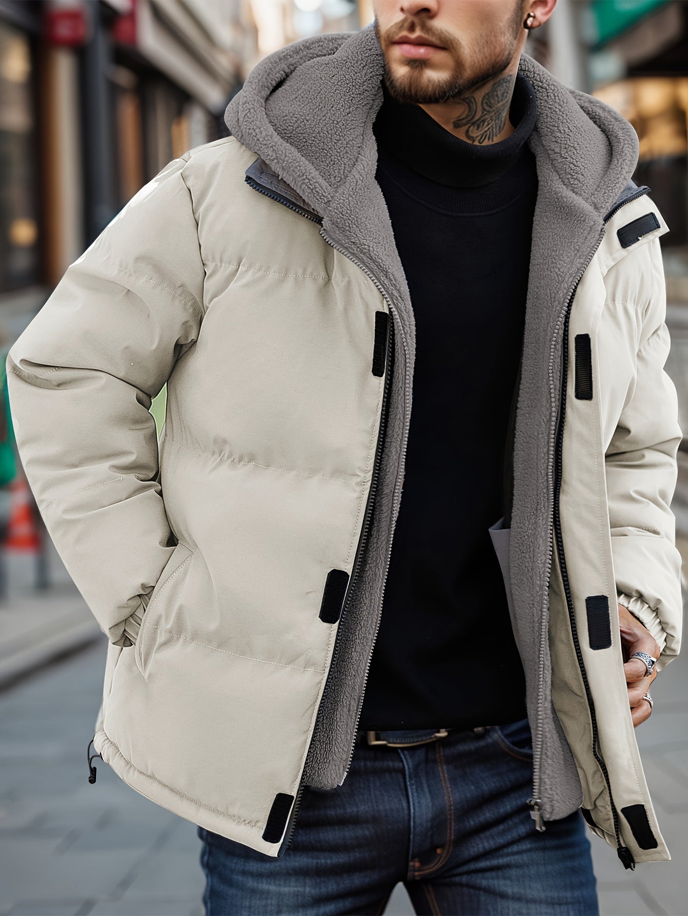 Veste Zippée avec Capuche et Poches pour Homme | Idéale pour l’Automne et l’Hiver