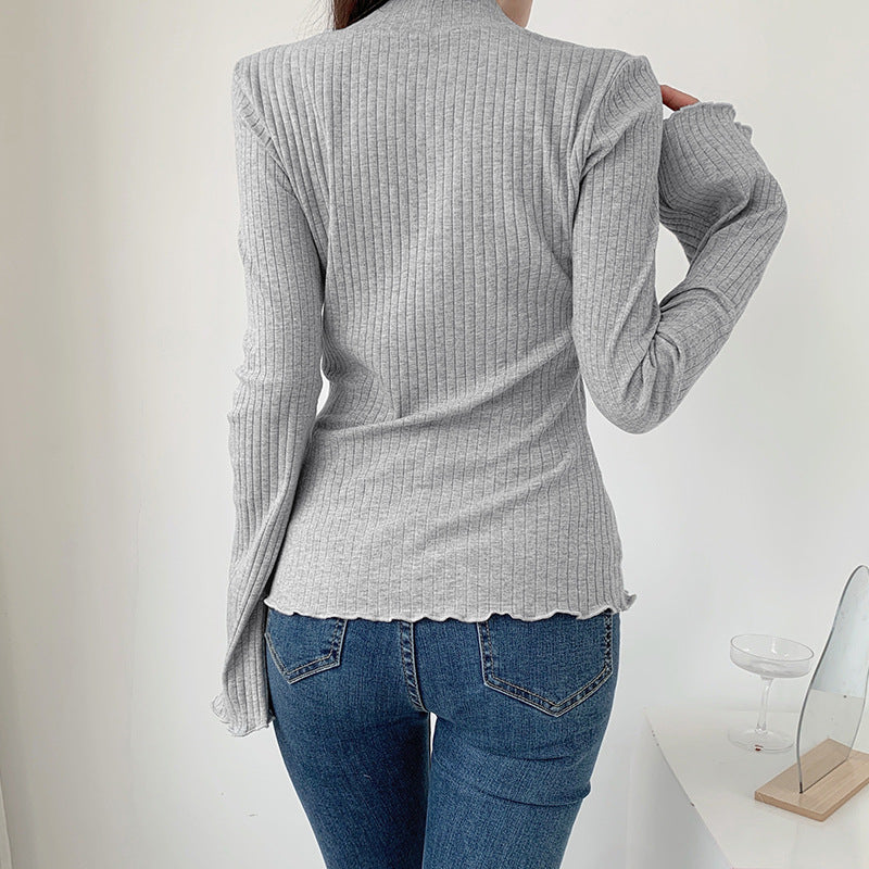Haut Ajusté À Manches Longues Avec Encolure Carrée Pour Femme | Idéal Pour La Mi-Saison