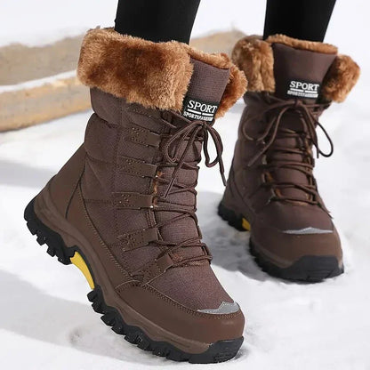 Bottes d’Hiver Montantes avec Semelle Profilée pour Femmes | Idéal pour l’Hiver