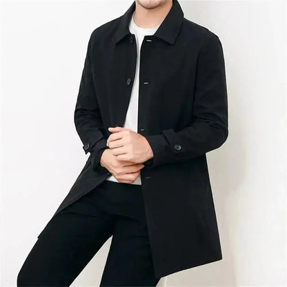 Trench-coat à col chemise pour hommes