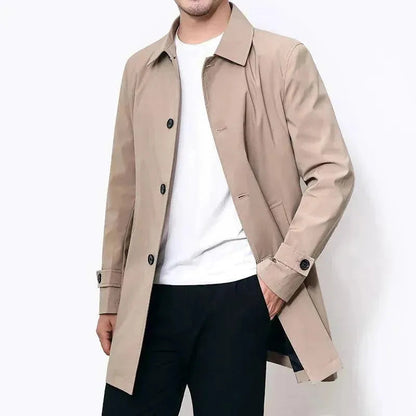 Trench-coat à col chemise pour hommes