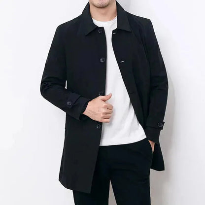 Trench-coat à col chemise pour hommes