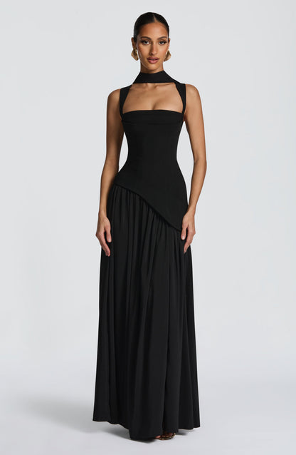 Robe Maxi À Dos Lacé Avec Fente Haute Pour Femme | Idéale Pour Les Cérémonies Et Les Occasions Estivales