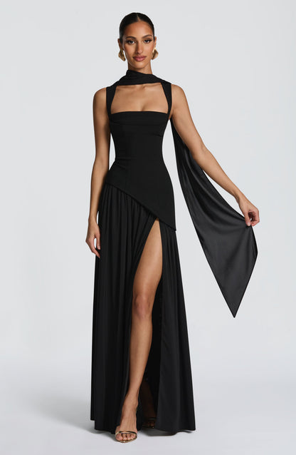 Robe Maxi À Dos Lacé Avec Fente Haute Pour Femme | Idéale Pour Les Cérémonies Et Les Occasions Estivales