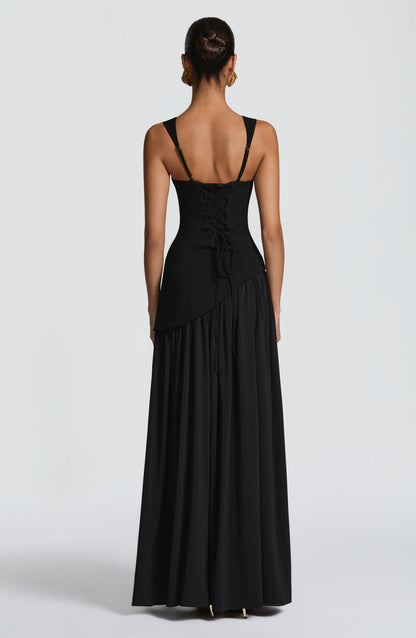 Robe Maxi À Dos Lacé Avec Fente Haute Pour Femme | Idéale Pour Les Cérémonies Et Les Occasions Estivales