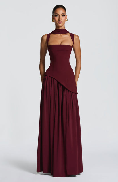 Robe Maxi À Dos Lacé Avec Fente Haute Pour Femme | Idéale Pour Les Cérémonies Et Les Occasions Estivales