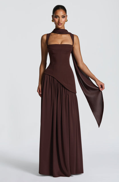Robe Maxi À Dos Lacé Avec Fente Haute Pour Femme | Idéale Pour Les Cérémonies Et Les Occasions Estivales