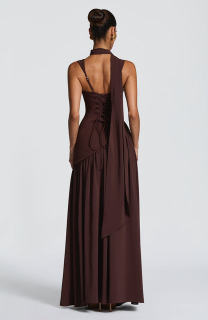 Robe Maxi À Dos Lacé Avec Fente Haute Pour Femme | Idéale Pour Les Cérémonies Et Les Occasions Estivales