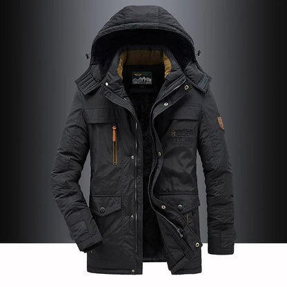 Parka Mi-Long avec Capuche Et Fermeture Zippée pour Homme | Idéal pour L’Hiver