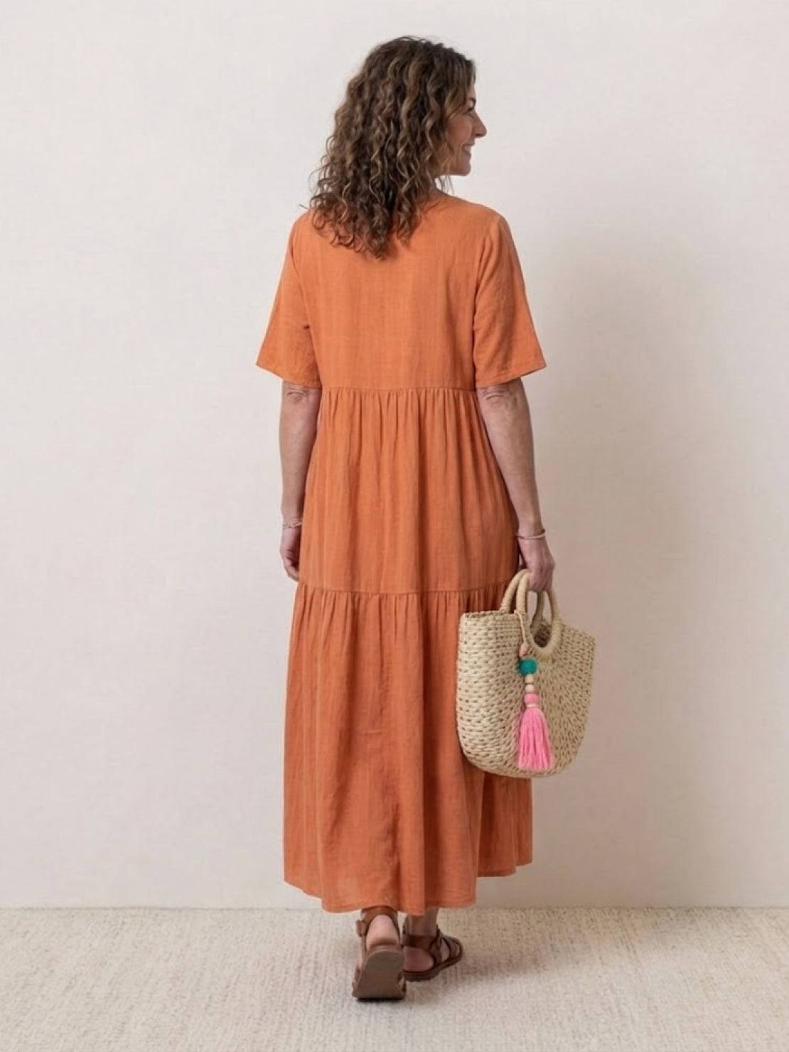 Robe Maxi À Jupe À Deux Volants Pour Femme | Idéale Pour Les Journées Chaudes Et Les Sorties Décontractées