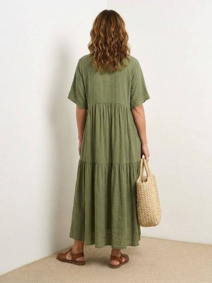 Robe Maxi À Jupe À Deux Volants Pour Femme | Idéale Pour Les Journées Chaudes Et Les Sorties Décontractées