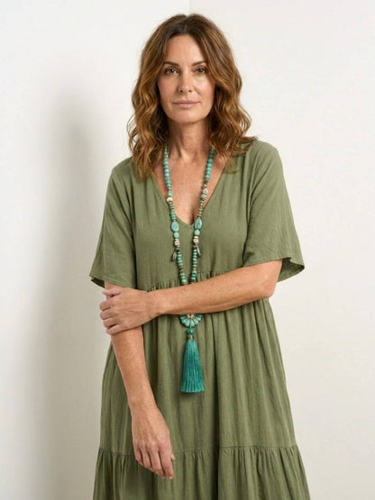 Robe Maxi À Jupe À Deux Volants Pour Femme | Idéale Pour Les Journées Chaudes Et Les Sorties Décontractées