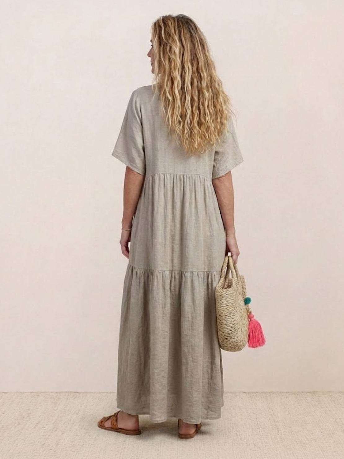 Robe Maxi À Jupe À Deux Volants Pour Femme | Idéale Pour Les Journées Chaudes Et Les Sorties Décontractées