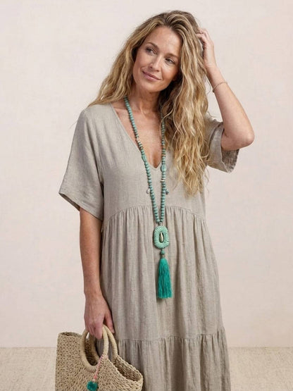 Robe Maxi À Jupe À Deux Volants Pour Femme | Idéale Pour Les Journées Chaudes Et Les Sorties Décontractées