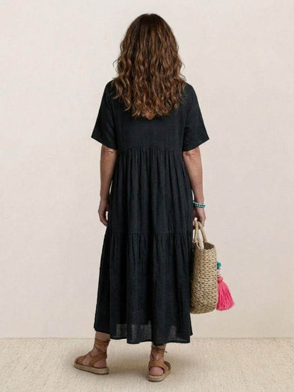 Robe Maxi À Jupe À Deux Volants Pour Femme | Idéale Pour Les Journées Chaudes Et Les Sorties Décontractées
