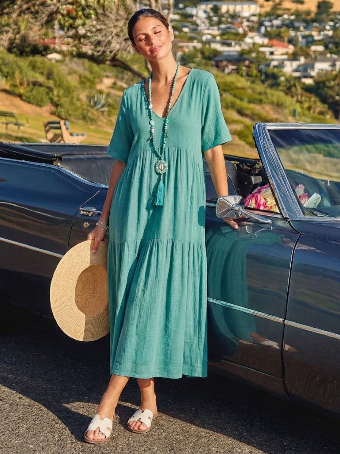 Robe Maxi À Jupe À Deux Volants Pour Femme | Idéale Pour Les Journées Chaudes Et Les Sorties Décontractées