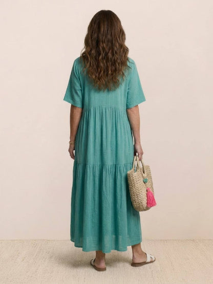 Robe Maxi À Jupe À Deux Volants Pour Femme | Idéale Pour Les Journées Chaudes Et Les Sorties Décontractées