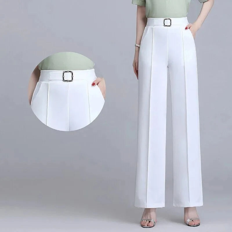 Pantalon Large à Taille Haute pour Femme | Idéal pour les Sorties et les Occasions Décontractées