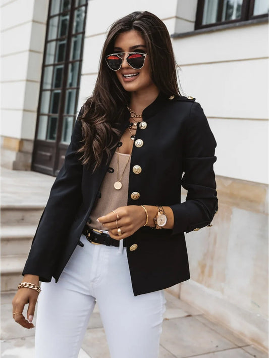Blazer À Col Rond Et Manches Longues Pour Femme | Idéal Pour Mi-Saison