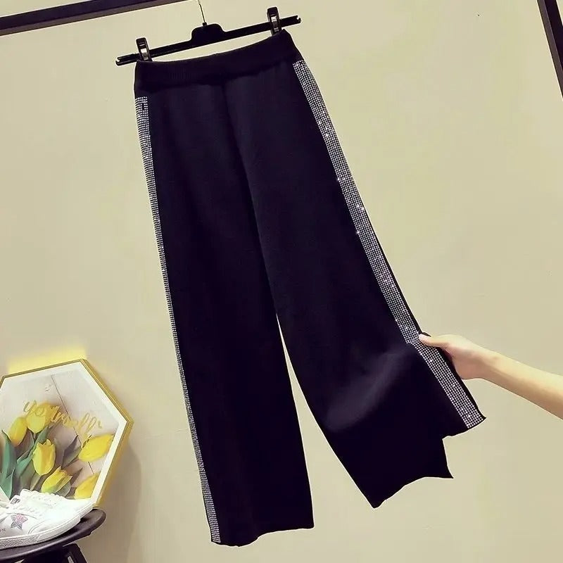 Pantalon Taille Haute À Jambes Larges Pour Femmes | Idéal Pour Usage Quotidien