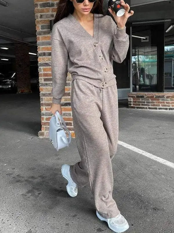 Ensemble Veste et Pantalon à Taille Élastique pour Femme | Idéal pour le Quotidien et le Bureau