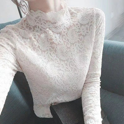 Haut À Manches Longues Et Col Montant Avec Détails Décoratifs Pour Femme | Idéal Pour Le Quotidien Et Les Occasions