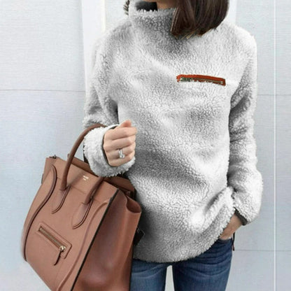 Pull À Manches Longues Avec Col Montant Et Coupe Ample Pour Femmes | Idéal Pour Saison Hivernale