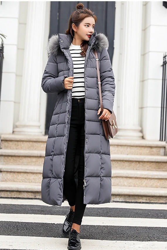 Manteau D’Hiver Long avec Ceinture pour Femme | Idéal pour Temps Froid