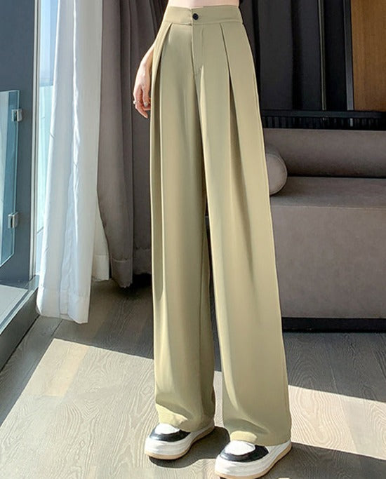 Pantalon Taille Haute à Coupe Ajustée pour Femme | Idéal pour le Quotidien et les Occasions Décontractées