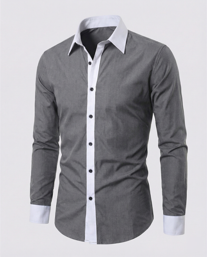 Chemise À Manches Longues Avec Coupe Régulière Pour Hommes | Idéale Pour L’Automne Et L’Hiver