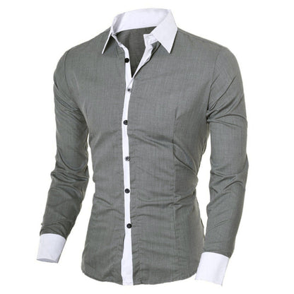 Chemise À Manches Longues avec Coupe Ajustée pour Homme | Idéale pour L’Automne Et L’Hiver