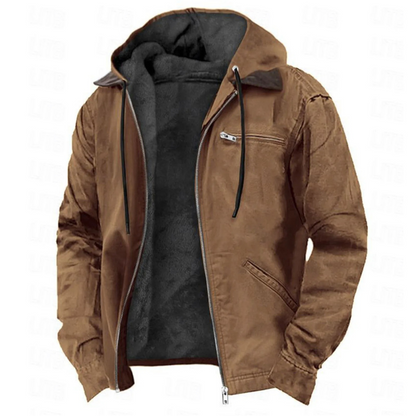 Veste à capuche doublée pour hommes